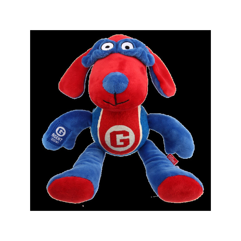 GIGWI AGENT DOG PLUSH WITH TENNIS BALL