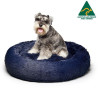 Australian Made Calming Dog Bed Medium Dark Blue 80cm Version 2