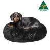 Australian Made Calming Dog Bed Small Black 60cm Version 2