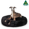 Australian Made Calming Dog Bed Medium Black 80cm Version 2