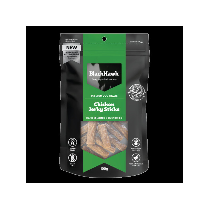 Black Hawk Dog Treats Chicken Jerky Sticks 100g